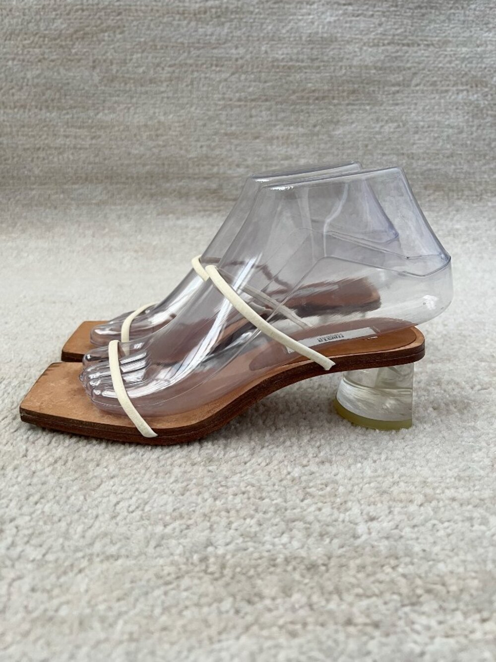 Miista Ellie Beach Strappy Square Toe Chunky Heels Sandals Shoes EU 35